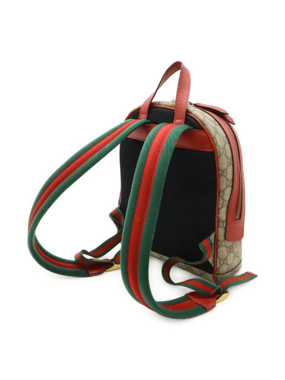 Gucci GG Supreme Bosco Applique Dog Backpack Leather Beige